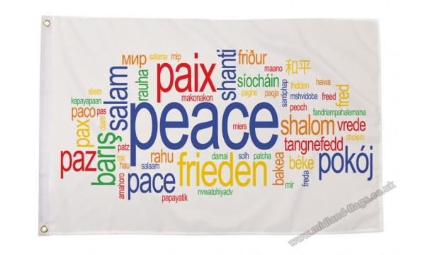 Peace Words Flag